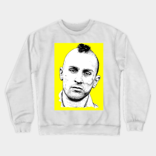 Robert De Niro - Taxi Driver - Yellow Crewneck Sweatshirt by daveseedhouse